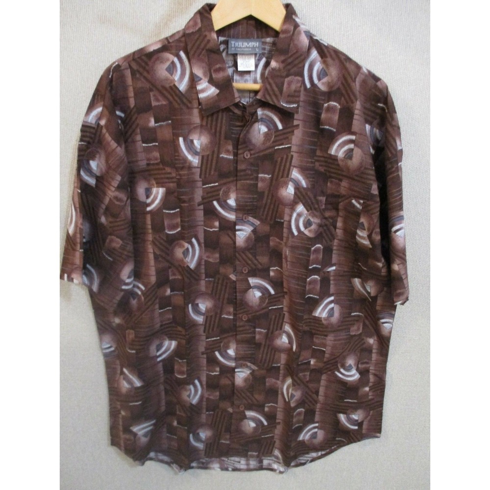 Triumph of California Casual Shirt Size Large NWOT Round Cut Tails Made in USA